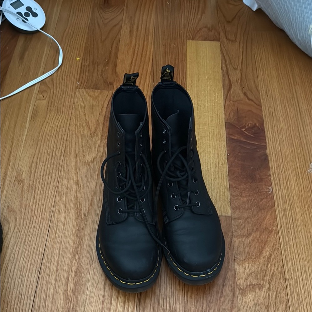 Dr. Martens Black Leather Lace-Up Boots